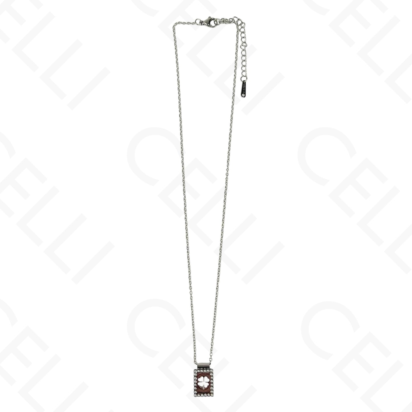 Colar de aço - escapulário trevo