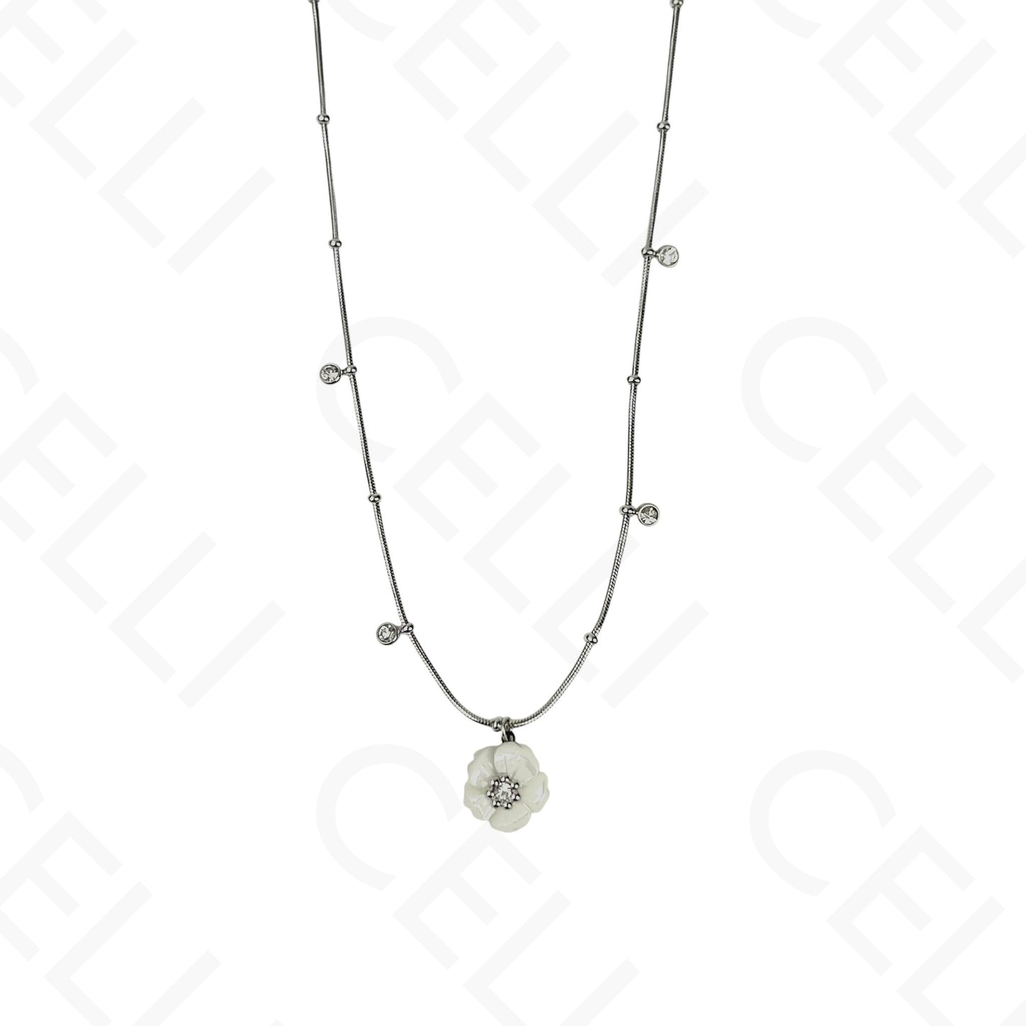 Colar de aço - flor