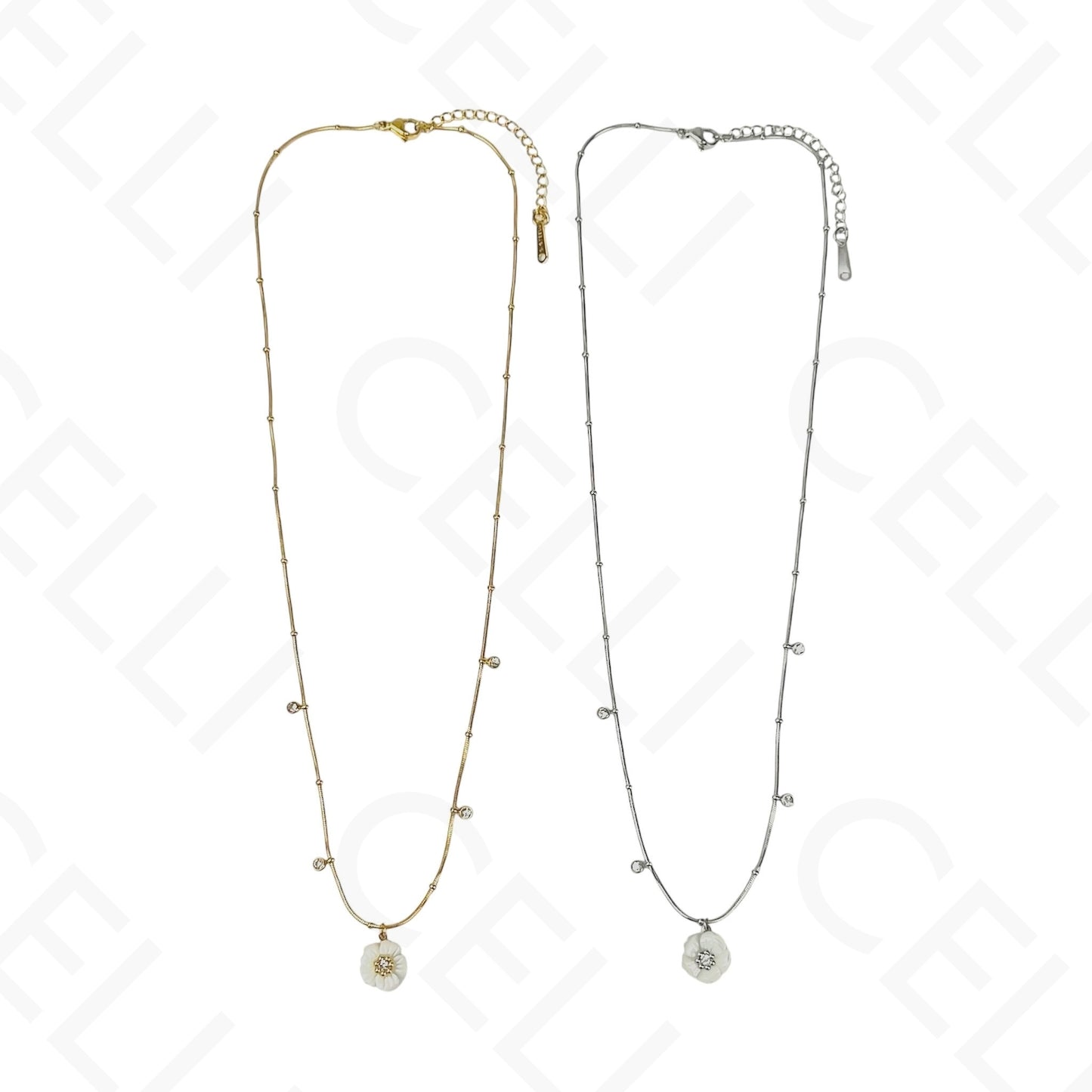 Colar de aço - flor