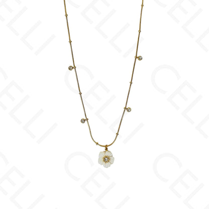 Colar de aço - flor