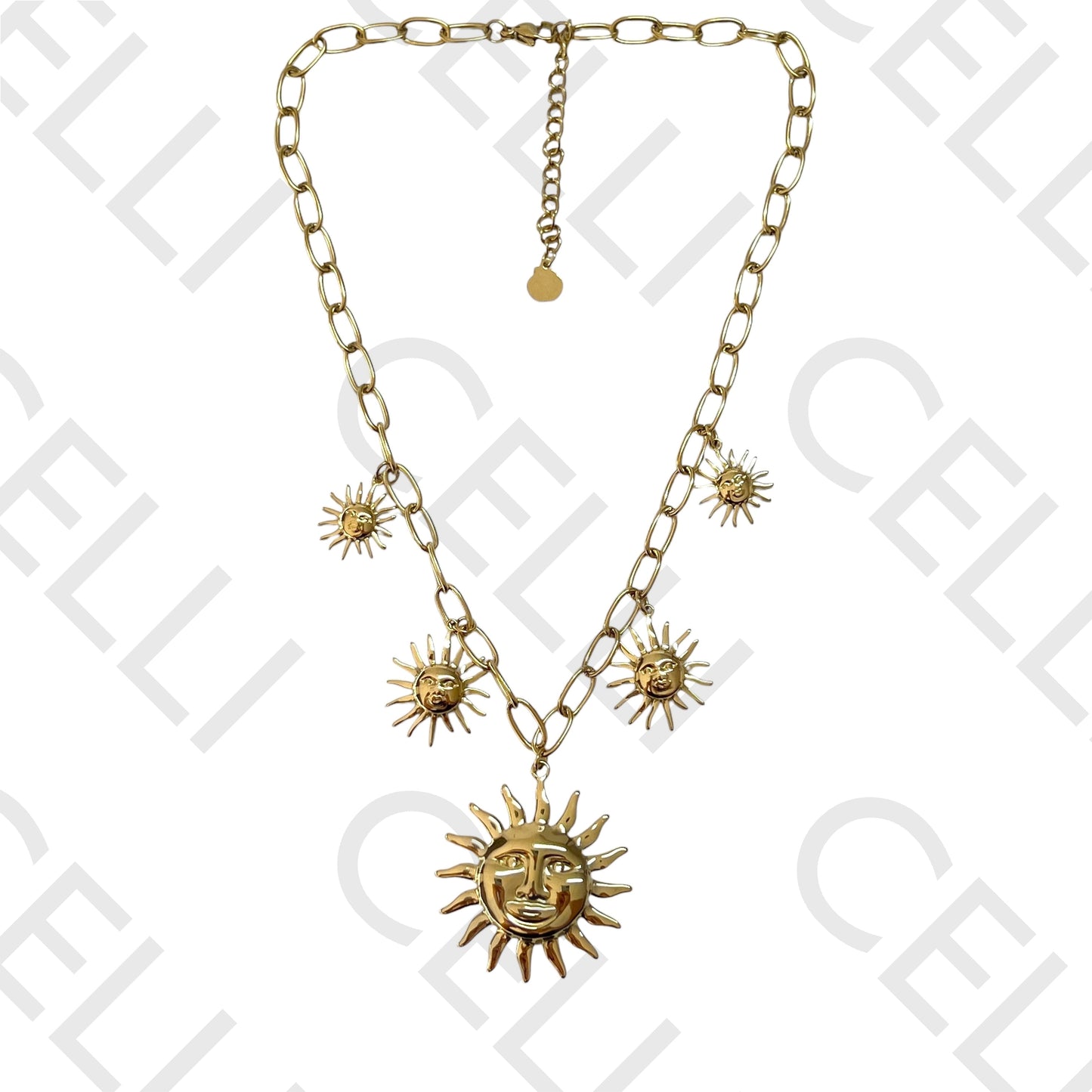 Steel Necklace/Ring/Earring - Sun