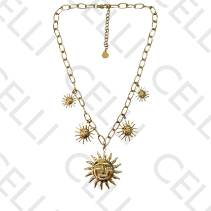 Steel Necklace/Ring/Earring - Sun