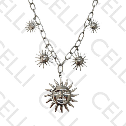 Steel Necklace/Ring/Earring - Sun