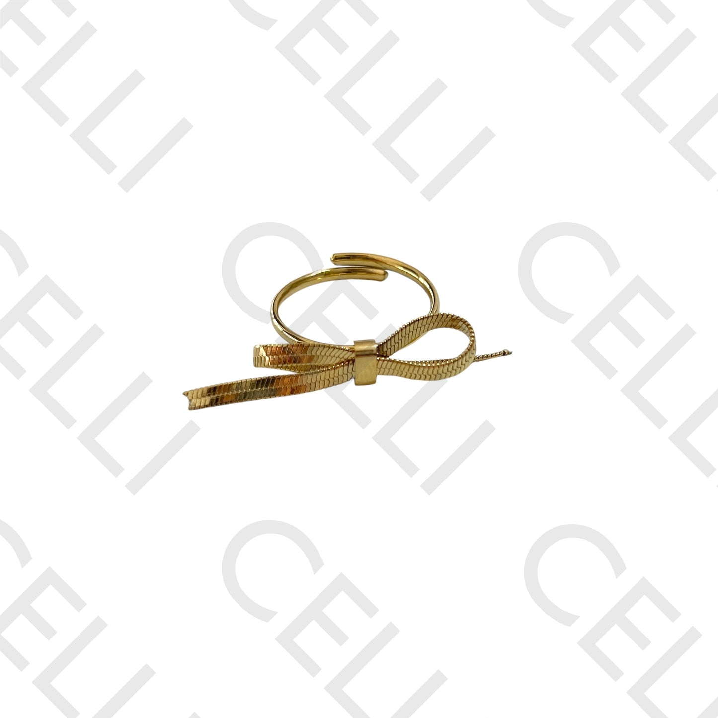 Steel Necklace/Ring - Flattened Snake Mesh Loop