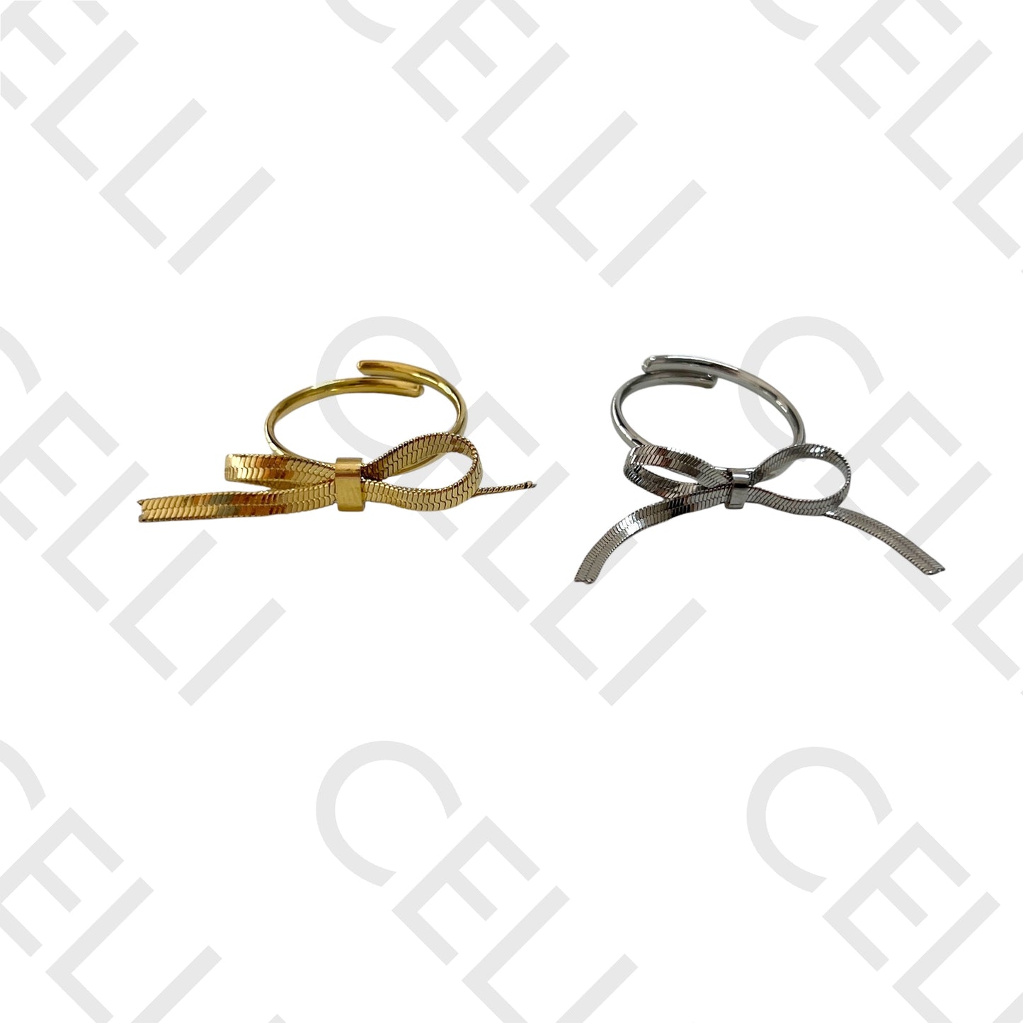 Steel Necklace/Ring - Flattened Snake Mesh Loop