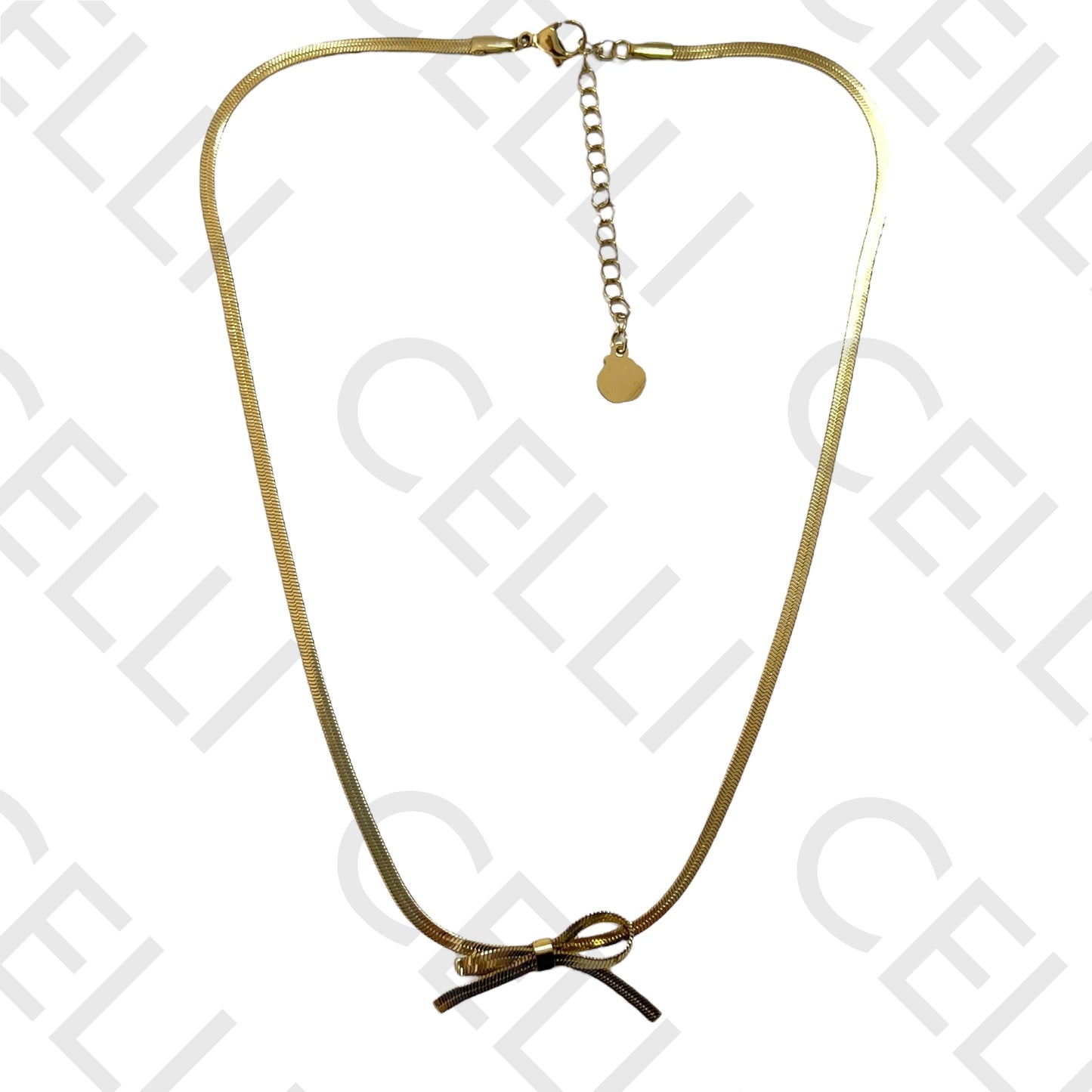 Steel Necklace/Ring - Flattened Snake Mesh Loop