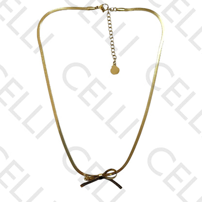 Steel Necklace/Ring - Flattened Snake Mesh Loop