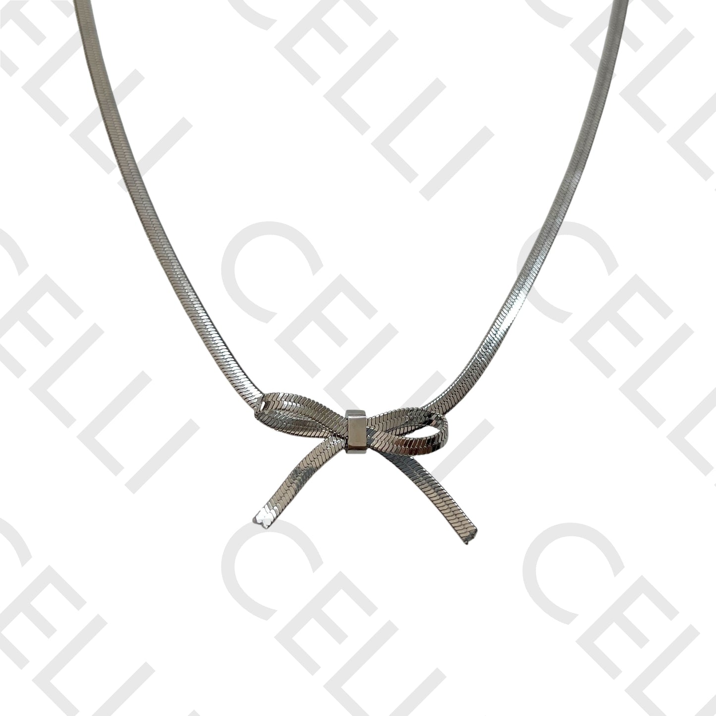 Steel Necklace/Ring - Flattened Snake Mesh Loop