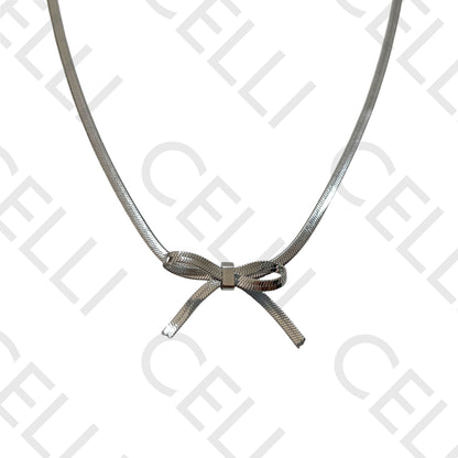 Steel Necklace/Ring - Flattened Snake Mesh Loop
