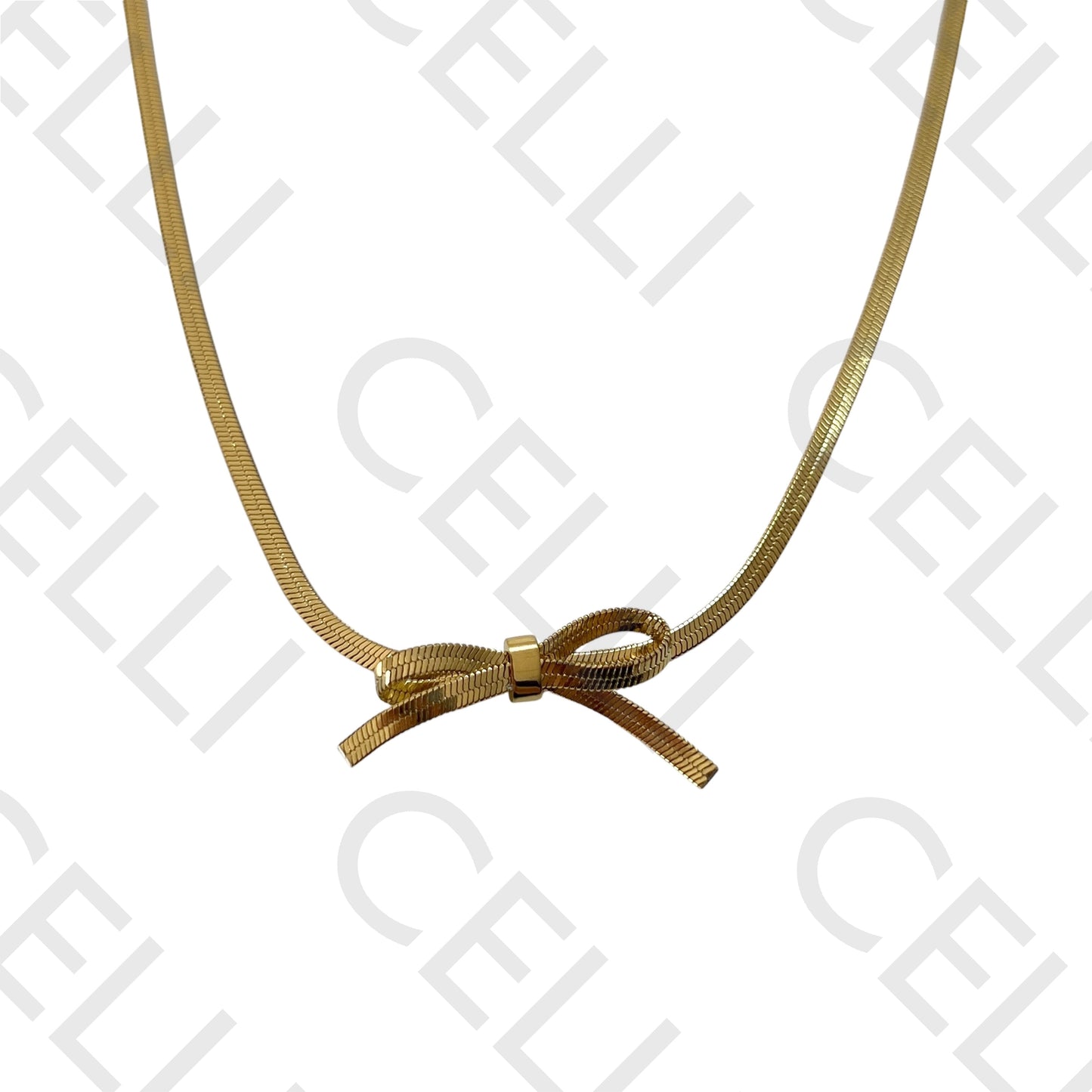 Steel Necklace/Ring - Flattened Snake Mesh Loop