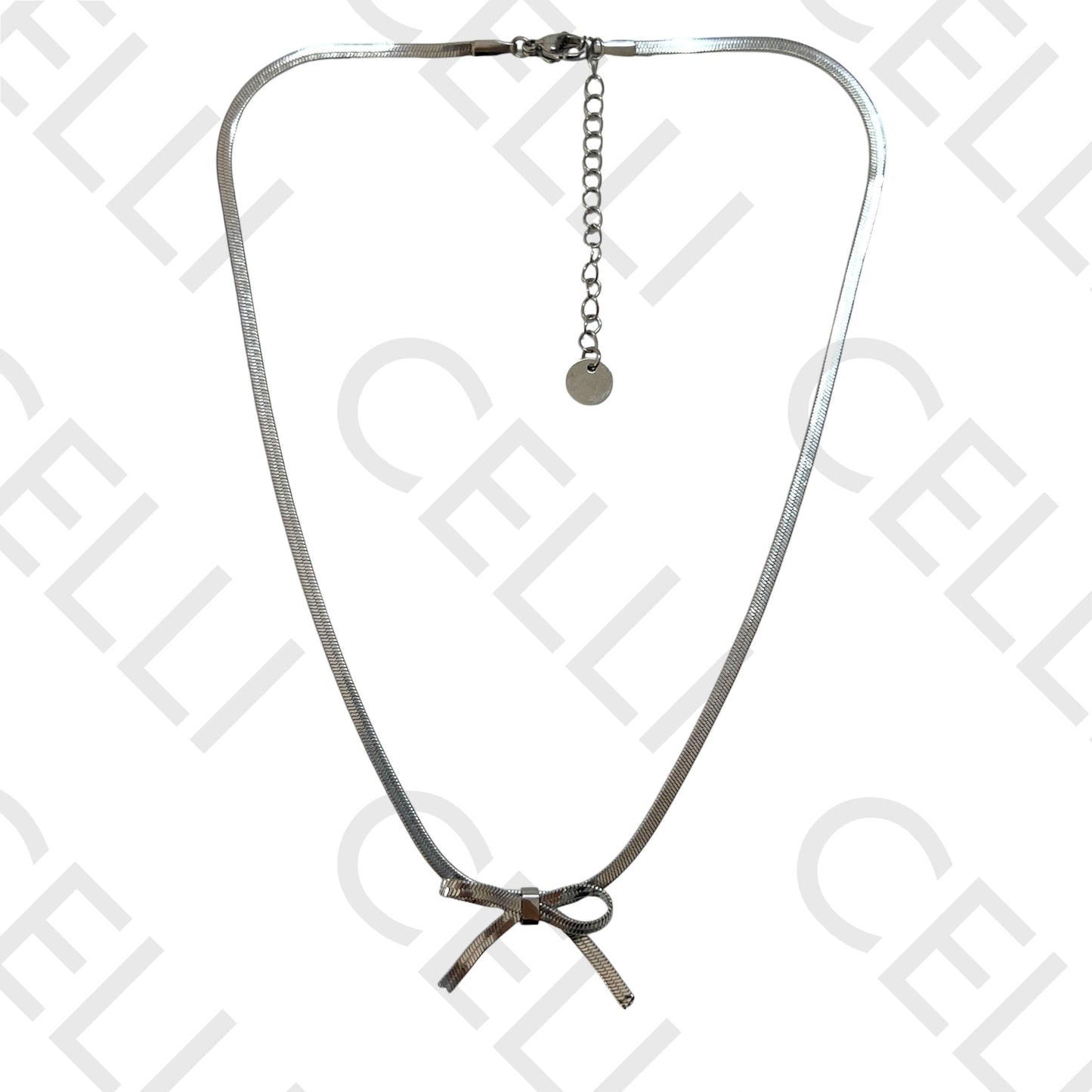 Steel Necklace/Ring - Flattened Snake Mesh Loop