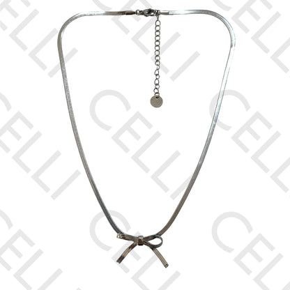 Steel Necklace/Ring - Flattened Snake Mesh Loop
