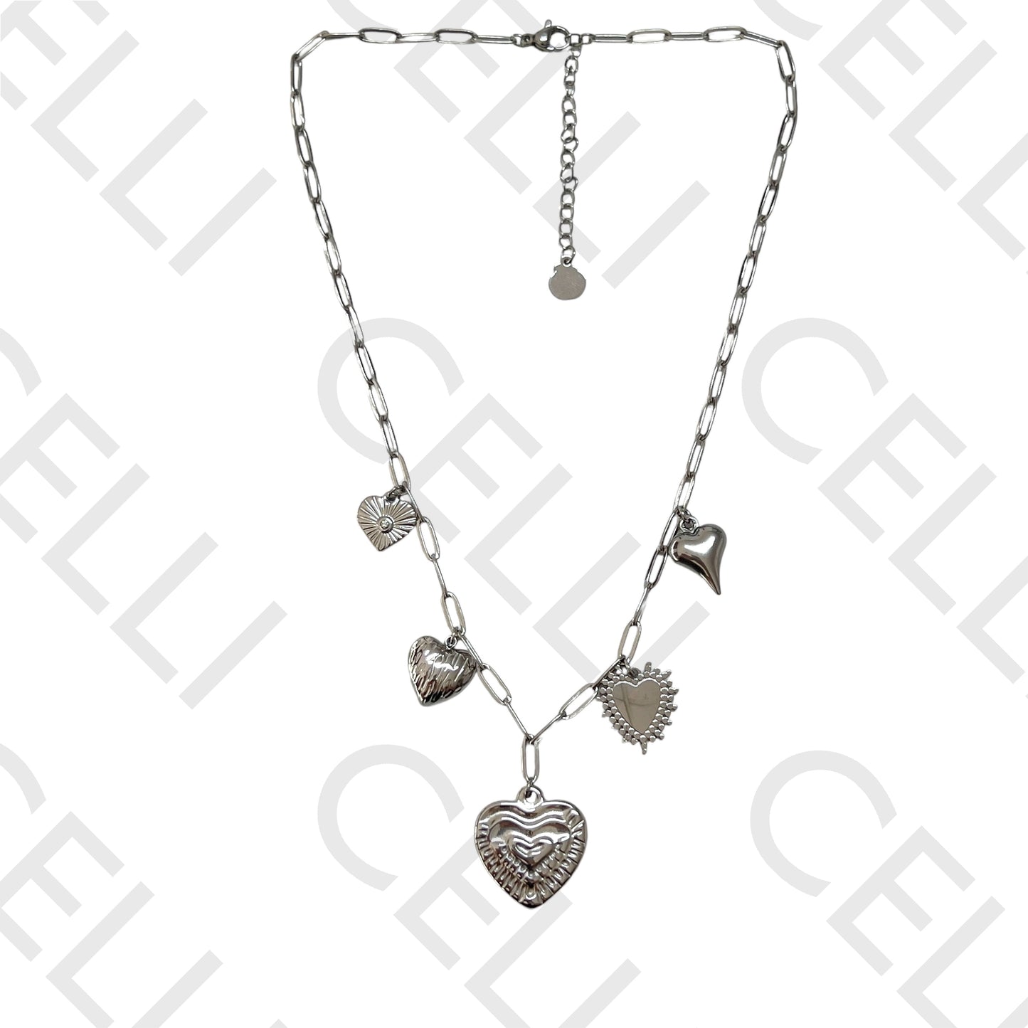 Steel Necklace - Hearts