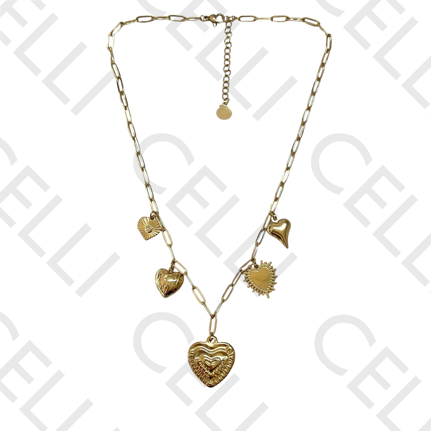 Steel Necklace - Hearts