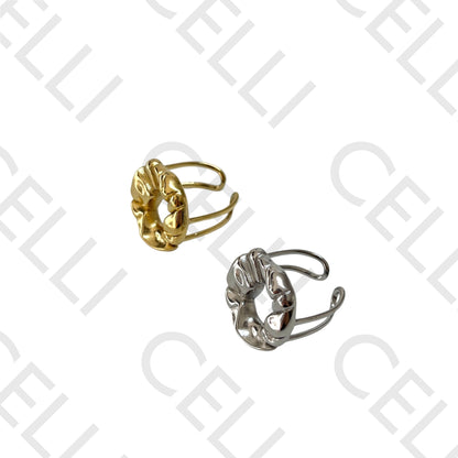 Steel Ring - Crushed Circle