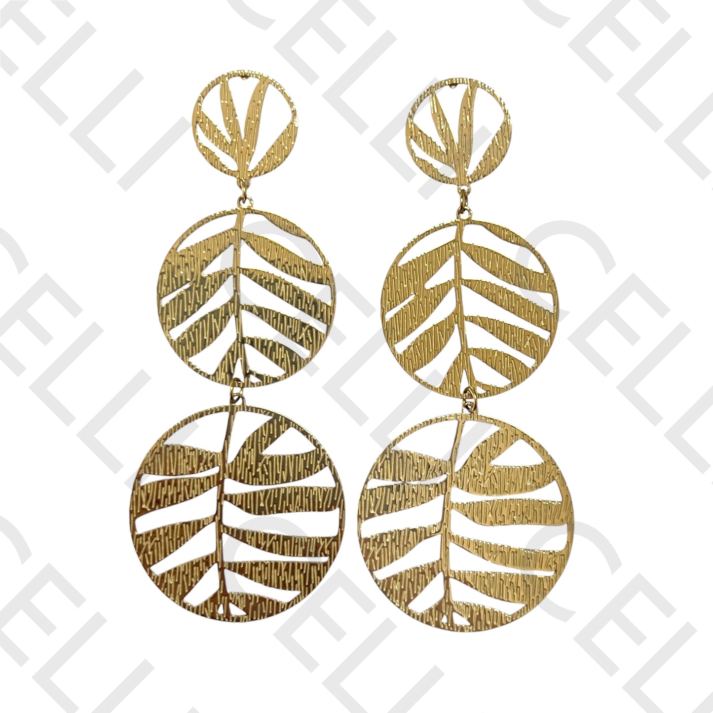 Salto de Acero - 3 medallas redondas hoja