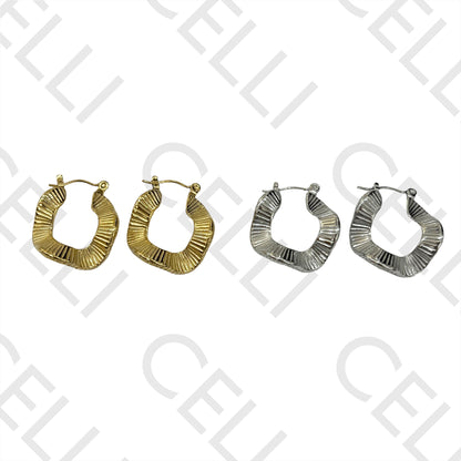 Steel Hoop Earring - detailed
