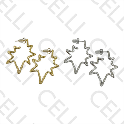 Steel Earring - Detailed Star