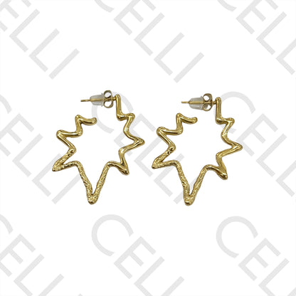 Steel Earring - Detailed Star