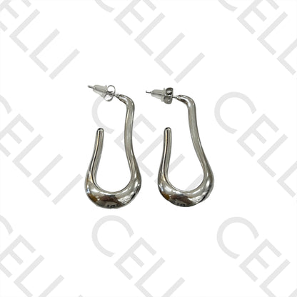 钢制耳环 - 水滴形