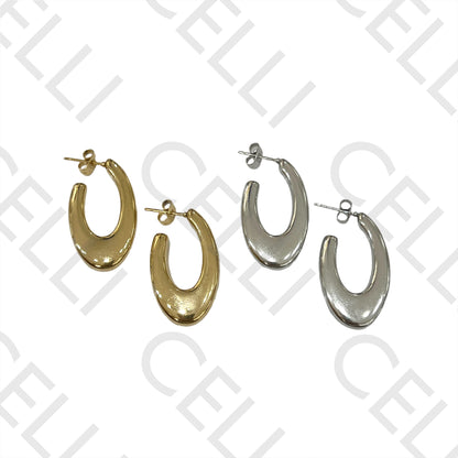 Steel Earring - Oval