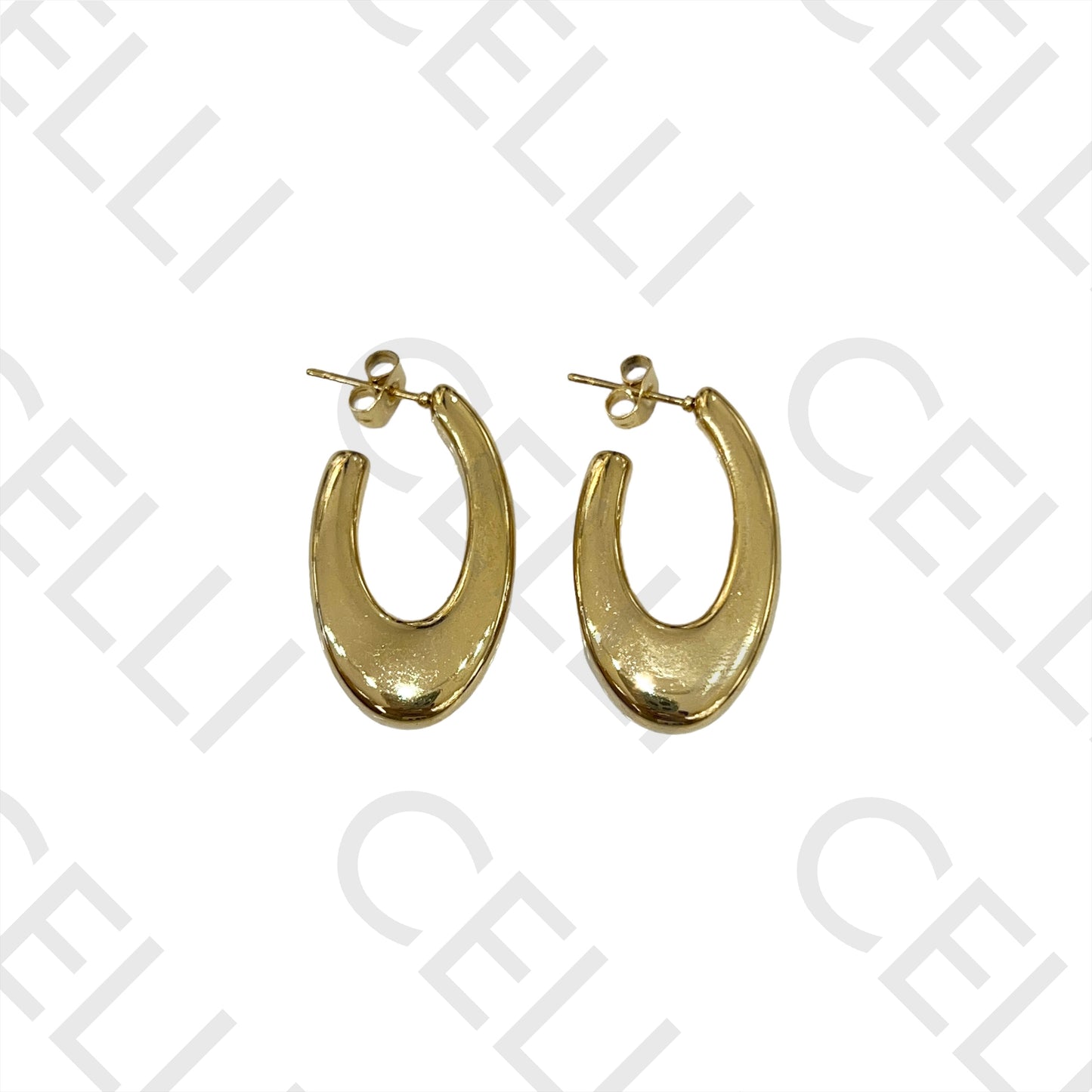 Steel Earring - Oval