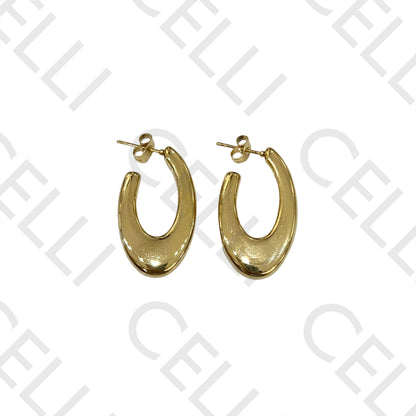 Steel Earring - Oval