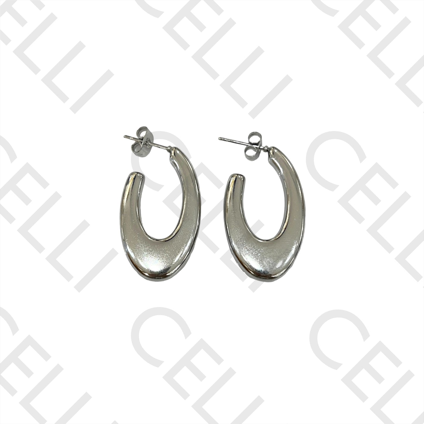 Steel Earring - Oval