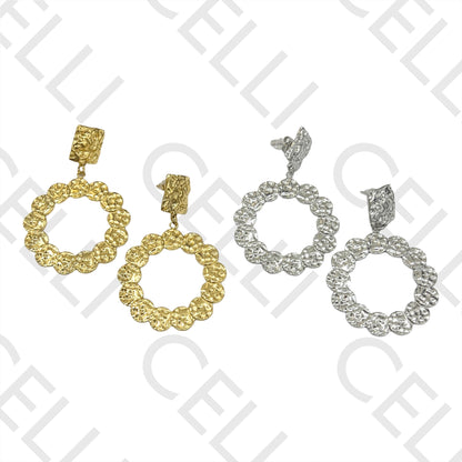 Steel Earring - Detailed Circles