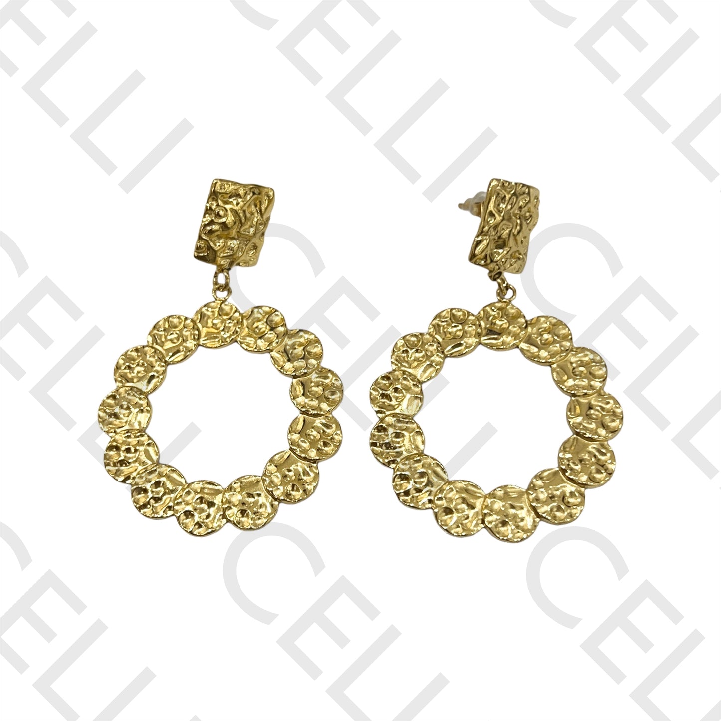 Steel Earring - Detailed Circles