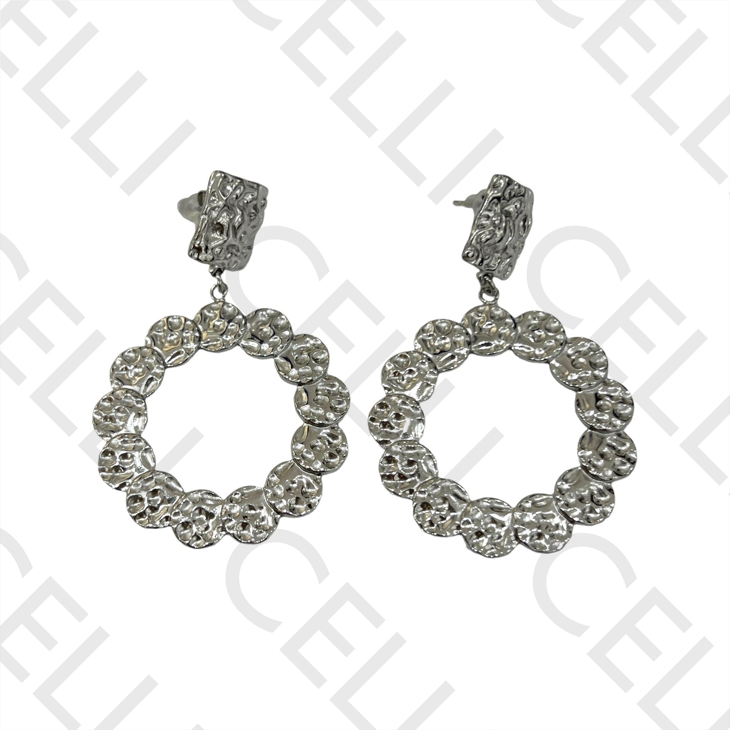 Steel Earring - Detailed Circles