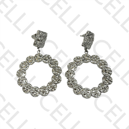 Steel Earring - Detailed Circles
