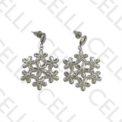 钢制耳环 - 花朵