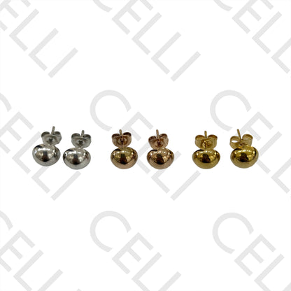 Conjunto de Brincos de Aço (3 pares) - bolas (metade)