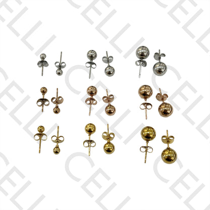 Set of Steel Earrings (3 pairs) - balls (full)