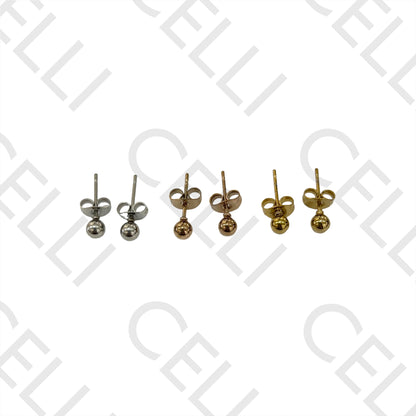 Set of Steel Earrings (3 pairs) - balls (full)