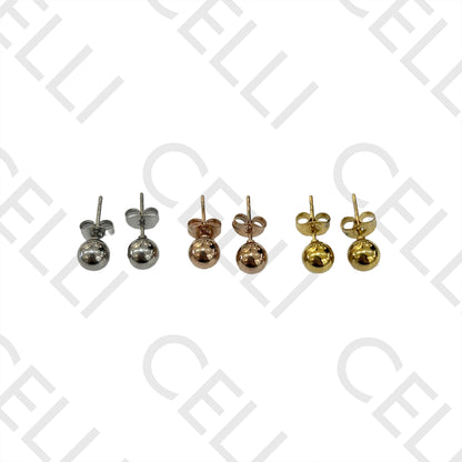 Set of Steel Earrings (3 pairs) - balls (full)