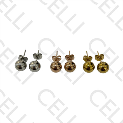 Set of Steel Earrings (3 pairs) - balls (full)