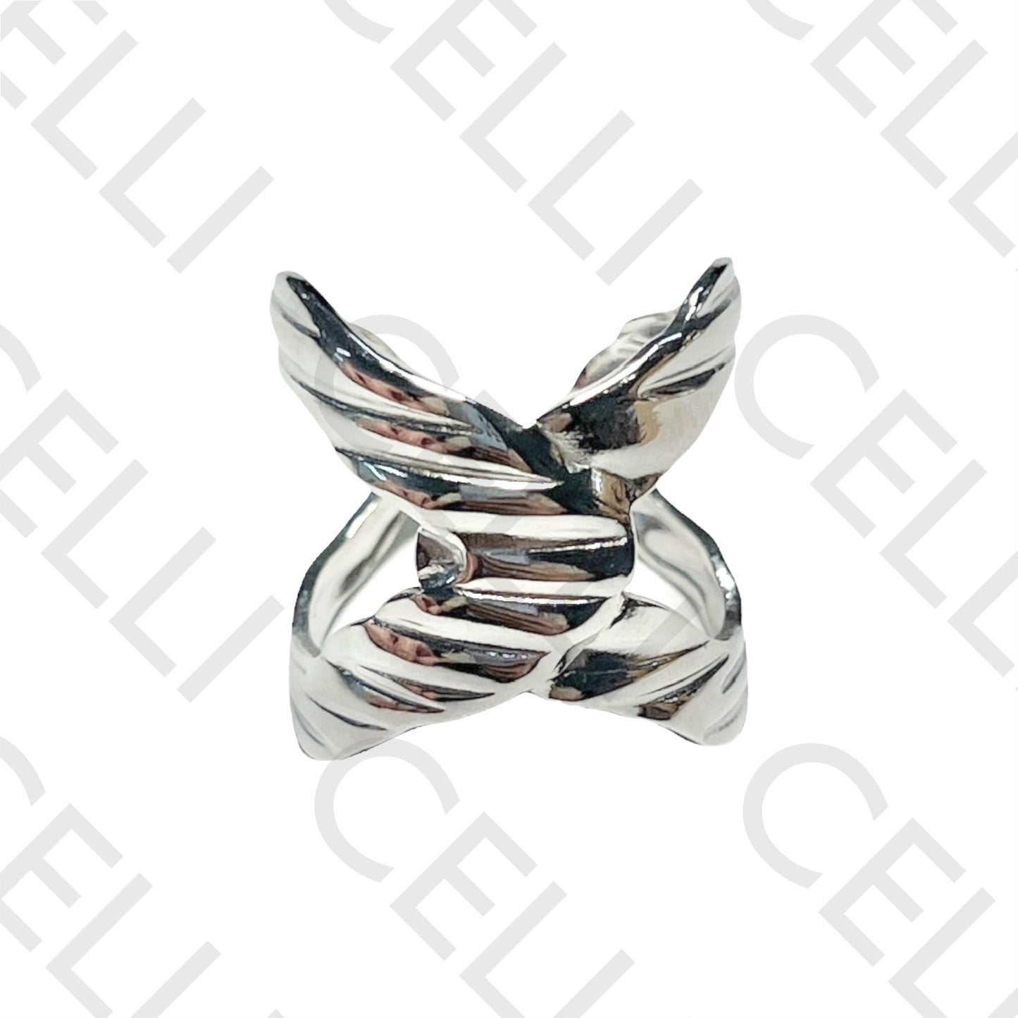 Steel Ring - Cross X