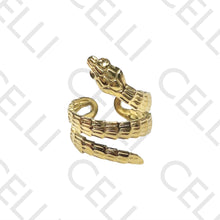 Cargar imagen en el visor de la galería, Anillo de acero - serpiente
