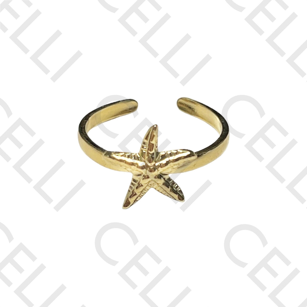 Anillo de acero - estrella de mar