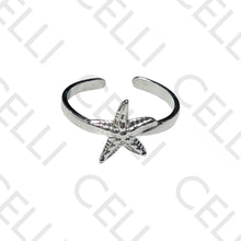 Cargar imagen en el visor de la galería, Anillo de acero - estrella de mar
