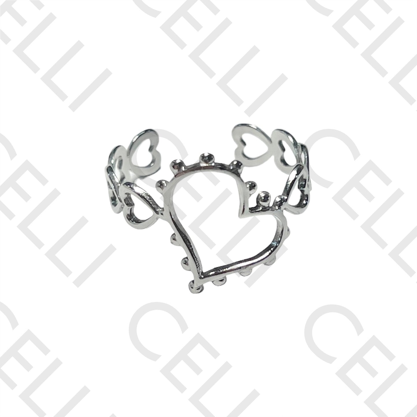 Anillo de acero - corazones