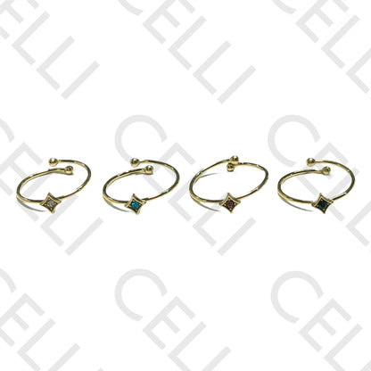 Steel Ring - Bright Colorful Star