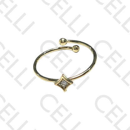 Steel Ring - Bright Colorful Star