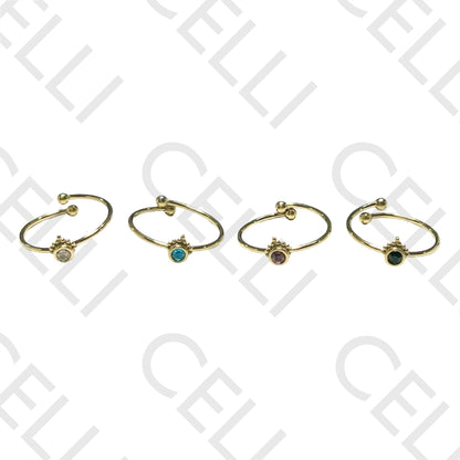 Steel Ring - Bright Colorful Eye