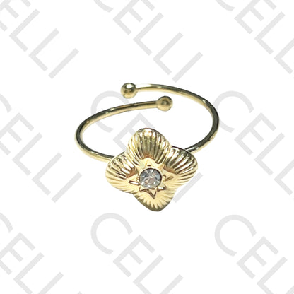 Steel Ring - Bright Colorful Clover