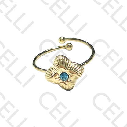 Steel Ring - Bright Colorful Clover