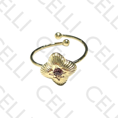 Steel Ring - Bright Colorful Clover