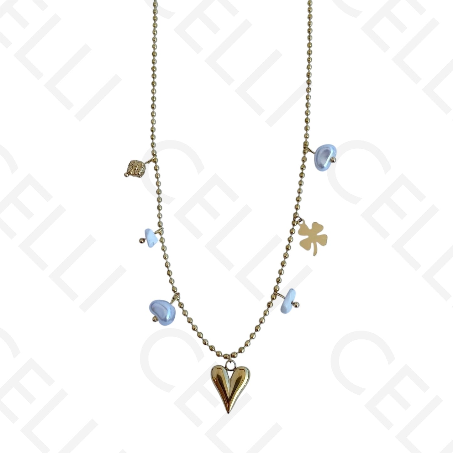 Collar de acero - corazón